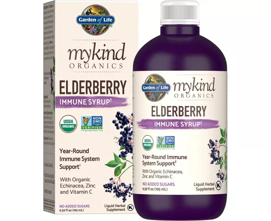  سيرب البيلسان العشبي للمناعة من جاردن أوف لايف ماي كايند أورجانيك 195مللي