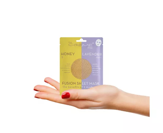  قناع ورقي بالعسل وزيت لافيندر 2 في 1 فيوجن من ذا كريم شوب