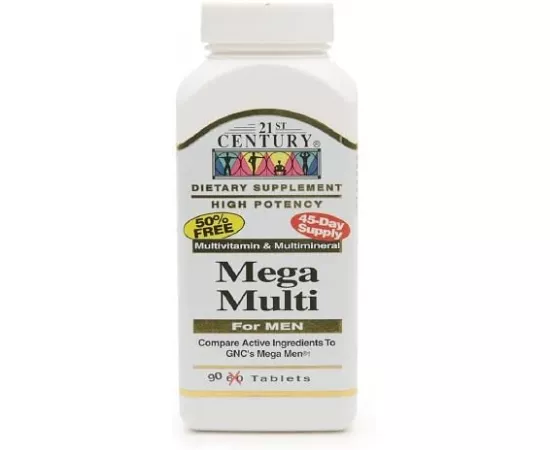 21st Century Mega Multi for Men, Multivitamin & Multimineral 90 Tablets