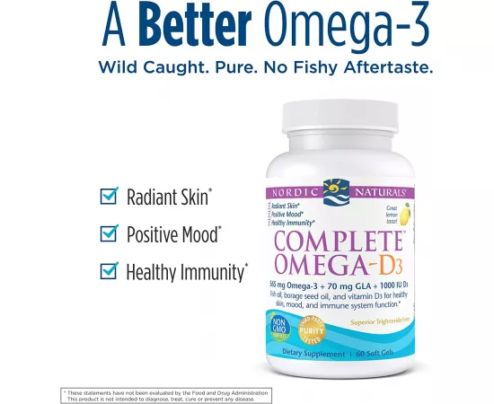 Nordic Naturals, Complete Omega-D3, 60 Softgels