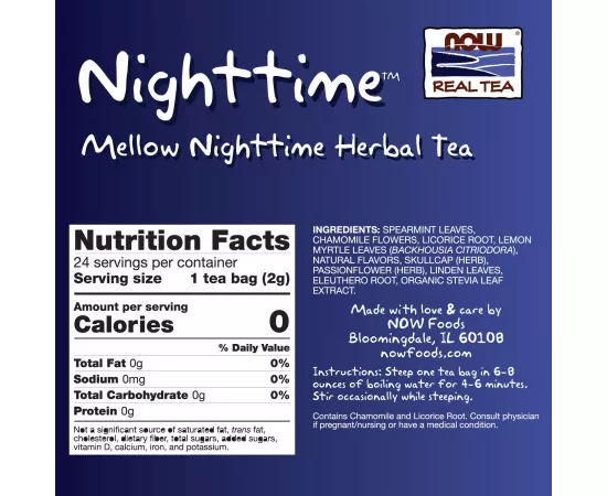 Now Foods Nighttime Tea 24 Tea Bags
