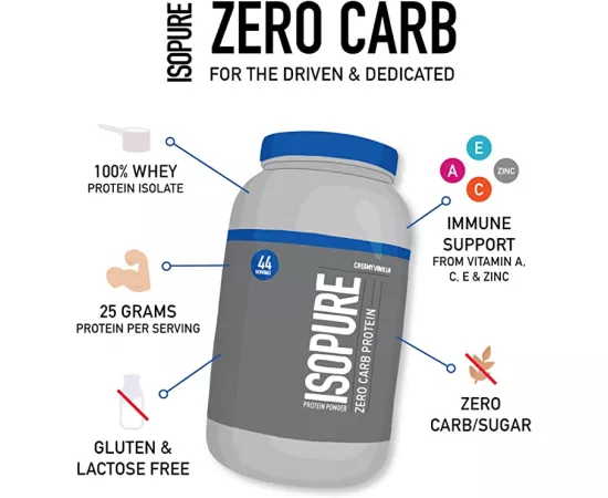 أيسو بيور الخالي من الكاربوهيدرات بنكهة الفانيليا من ناتشرز بست 3 رطل