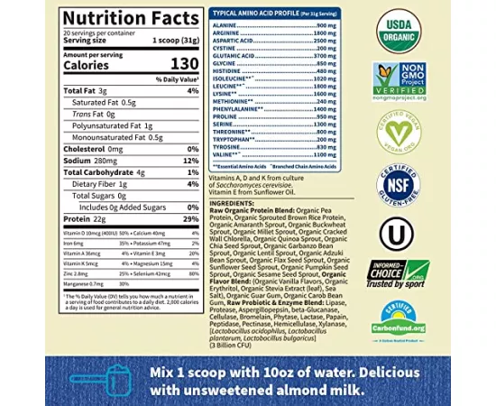 Garden of Life Raw Organic Protein Chocolate 23.28 oz(660g)