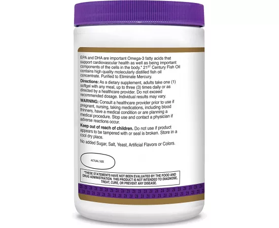 زيت سمك 1000 مج، أوميغا ٣، 300 سوفت جل - من توينتي فيرست سينتشيريز