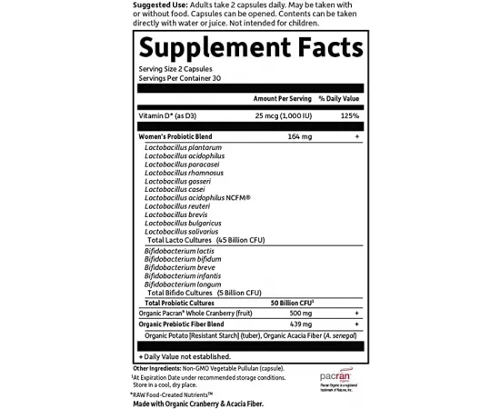 Garden of Life Dr. Formulated Probiotics Urinary Tract Plus Vegetarian Capsules 60's