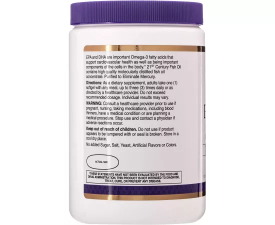 زيت سمك 1000 مج، أوميغا ٣، 300 سوفت جل - من توينتي فيرست سينتشيريز