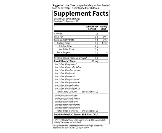 Garden of Life Dr. Formulated Probiotics Fitbiotic Unflavored Packets 20's