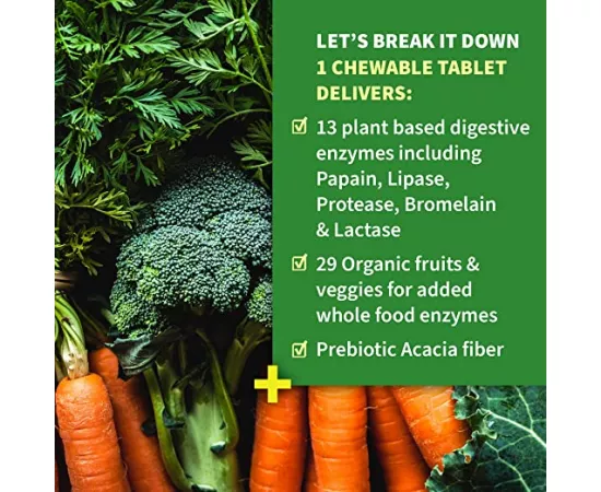 Garden of Life Dr. Formulated Enzymes Organic Digest +Tropical Fruit Chewable Tablets 90's