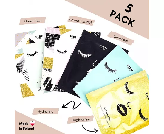 قناع العناية بالبشرة من بيبو -  مجموعة من 5