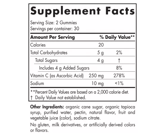 Nordic Naturals Vitamin C Gummies 60's