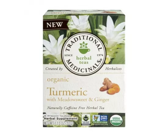 Traditional Medicinals Turmeric With Meadow sweet And Ginger Flavor Tea Bags 16's(32g)