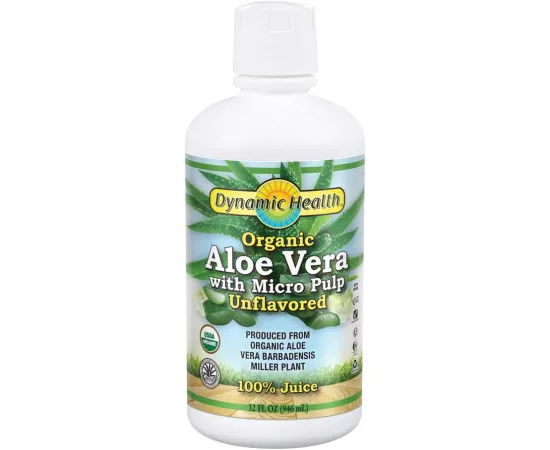 Dynamic Health Aloe Vera Juice Certified Organic 32 Fl Oz.