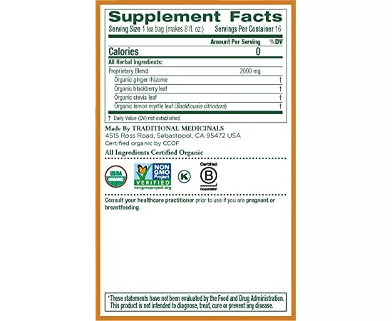 Traditional Medicinals Ginger Aid Tea Bags 16's