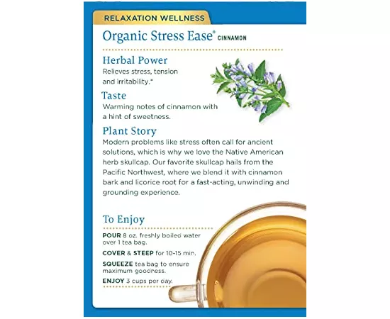 Traditional Medicinals Stress Ease Tea Bags cinnamon Flavor16's