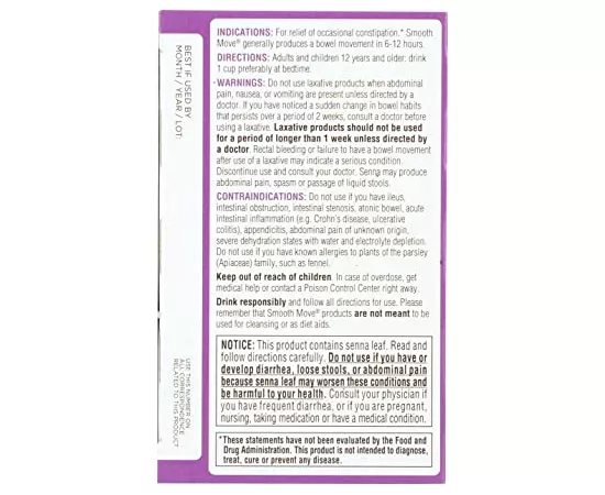 Traditional Medicinals Smooth Move Tea Bags 16's