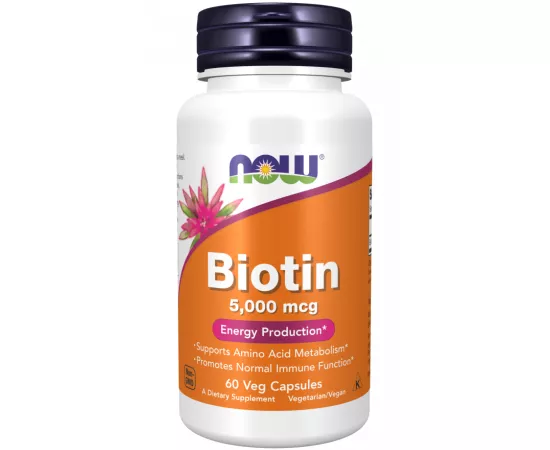 Now Foods Biotin 5000 Mcg 60 Veg Capsules