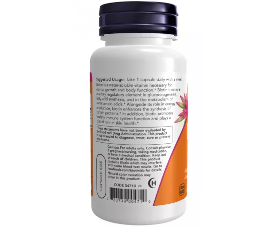 Now Foods Biotin 5000 Mcg 60 Veg Capsules