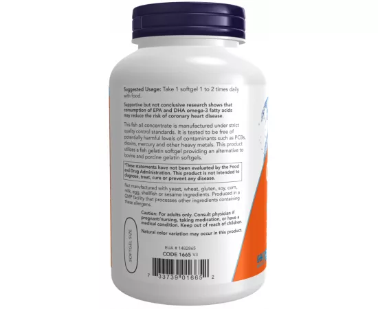 Now Foods Ultra Omega-3 500 EPA / 250 DHA 180 Softgels