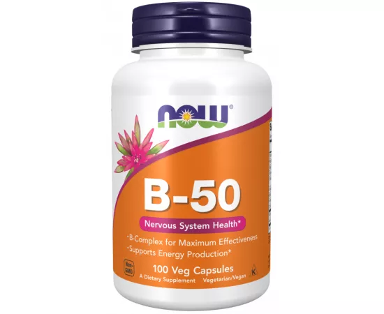 Now Foods Vitamin B-50 mg 100 Veg Capsules