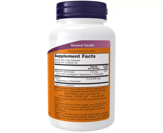 Now Foods Magtein 90 Veg Capsules