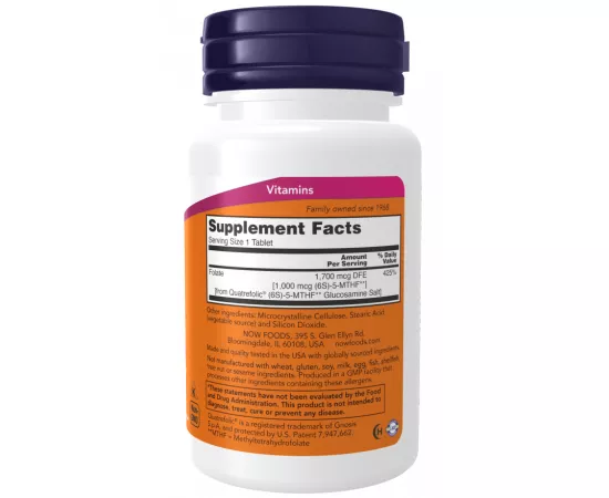 Now Foods Methyl Folate 1000 mcg 90 Tablets