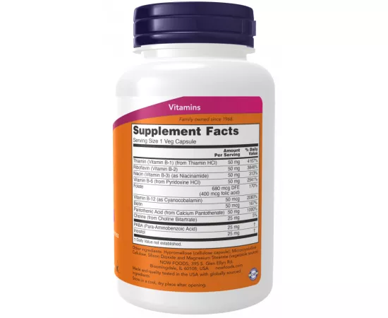 Now Foods Vitamin B-50 mg 100 Veg Capsules