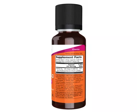 Now Foods Vitamin D3 Liquid Extra Strength 1 Fl. Oz.