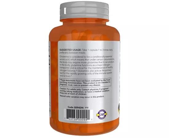 Now Foods L-Glutamine Double Strength 1000 mg - 120 Capsules
