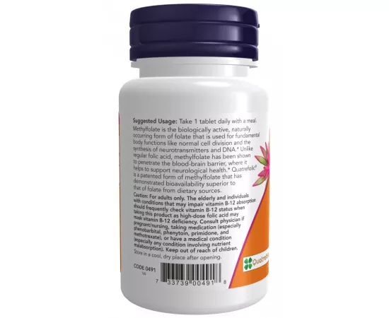 Now Foods Methyl Folate 1000 mcg 90 Tablets