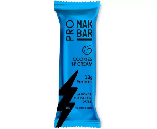 MAK BAR Pro (Cookies 'N' Cream Flavor) Protein Bar 12 X 55g