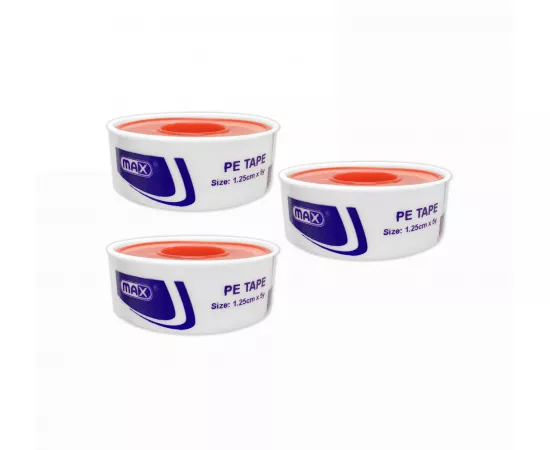 Max Transparent PE Tape 1.25cmx5y 3 Pcs
