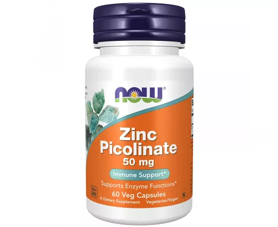 Now Foods Zinc Picolinate 50mg 60 Veg Capsules