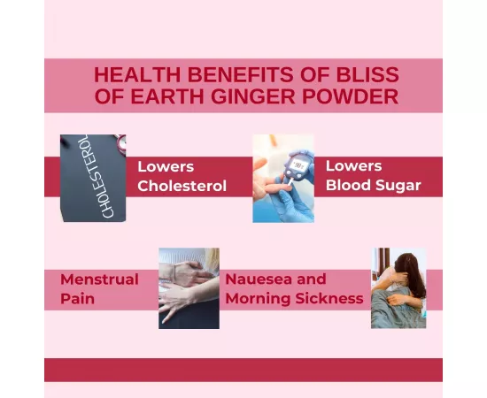 Bliss of Earth Certified Organic Dried Ginger (Adrak) Powder for Ginger Tea Ginger Paste, Ginger Bread, Antioxidant SuperFood 200g