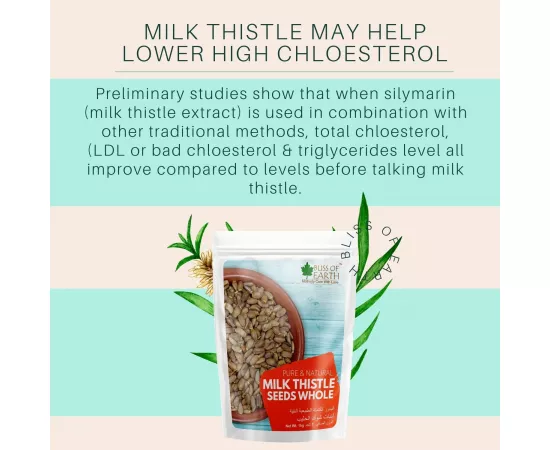 Bliss of Earth Milk Thistle Seeds Organic Super Food for Liver Cleansing, Immunity Booster Milk thistle Tea  200g