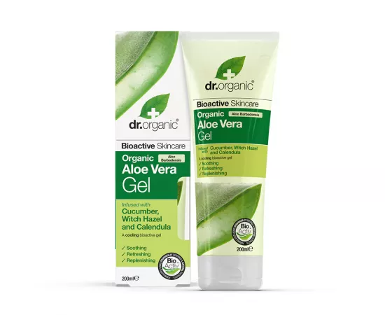 Dr. Organic Aloe Vera Gel with Cucumber witch hazel and Calendula 200ml