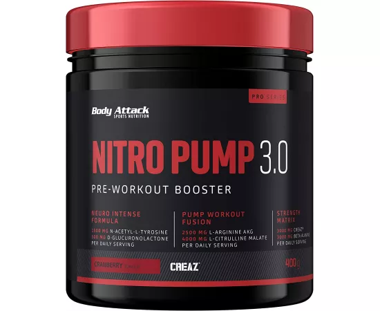 Body Attack Nitro Pump 3.0 Cranberry 400g