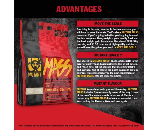 Mutant Mass Triple Chocolate and Vanilla Ice Cream 2.72 kg 6 lbs