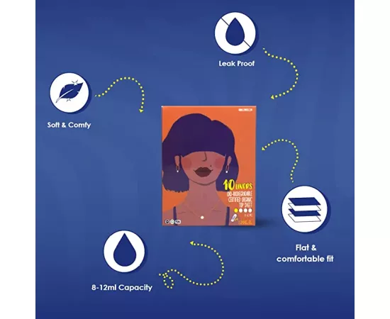 Lemme Be Panty Liners 100% Cotton Certified Biodegradable - (Box Of 10)