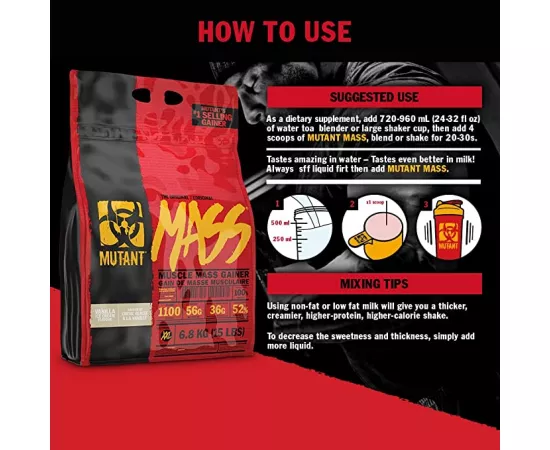 Mutant Mass Strawberry Banana 2.27 kg 5 lbs