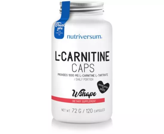 Nutriversum WSHAPE L-Carnitine 72g (120 Capsules)