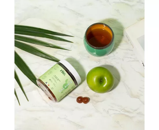 Rite Glow Balance Raspberry Apple Flavor Beauty Set Gummies 60's (Pack of 2)