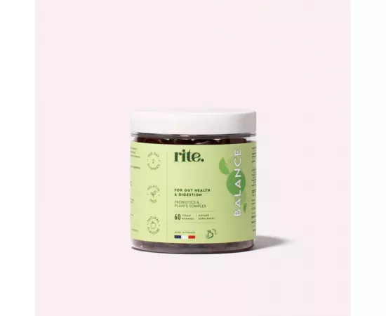 Rite Glow Balance Raspberry Apple Flavor Beauty Set Gummies 60's (Pack of 2)