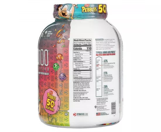 بروتين الواي المعزول آيزو 100 واي بروتين المتحلل 100%  بنكهة حبوب الكاكاو من ديماتايز  5رطل,2300 جرام