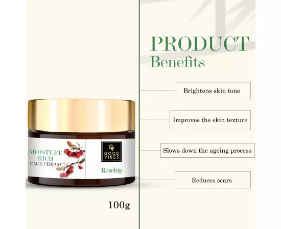 Good Vibes Rosehip Moisture Rich Face Cream (100 g)