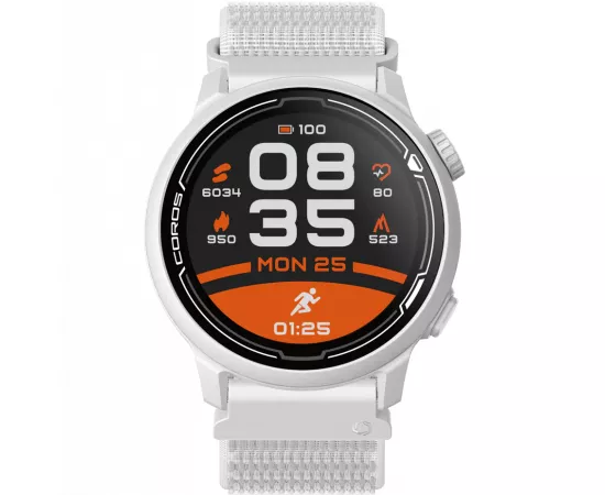 COROS Pace 2 Premium GPS Sport Watch - White w/ Nylon Band