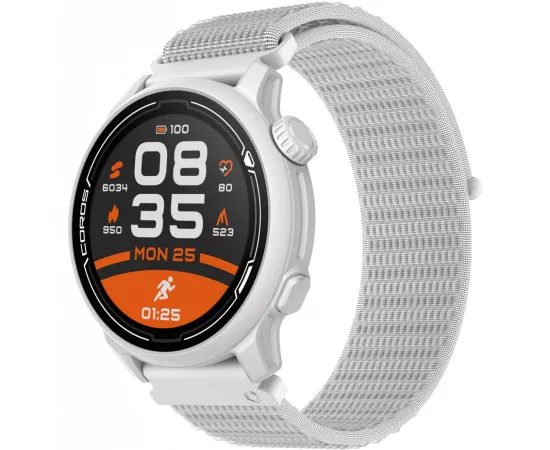 COROS Pace 2 Premium GPS Sport Watch - White w/ Nylon Band