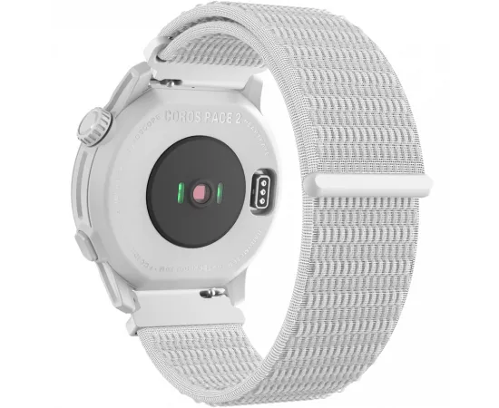 COROS Pace 2 Premium GPS Sport Watch - White w/ Nylon Band