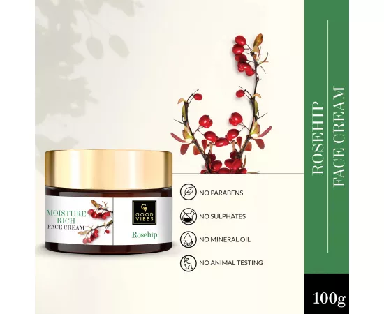 Good Vibes Rosehip Moisture Rich Face Cream (100 g)