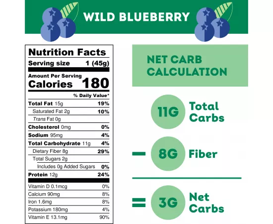 بار البروتين بنكهة التوت البري من آي كيو بار  12 X 45g
