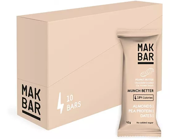 بار البروتين بنكهة زبدة الفول السوداني من ماك بار 10 X 42g